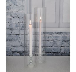 Open Ended Clear Glass Candle Sleeves